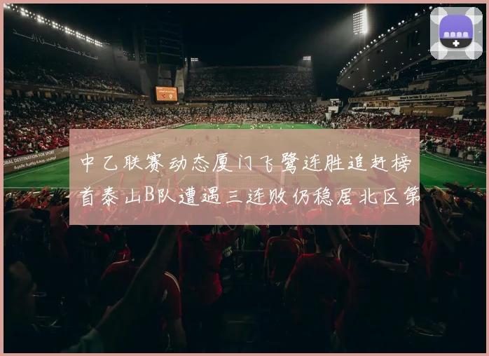 中乙联赛动态厦门飞鹭连胜追赶榜首泰山B队遭遇三连败仍稳居北区第三